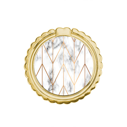Marble Gold Geometric - Μεταλλικό Δαχτυλίδι Κινητού