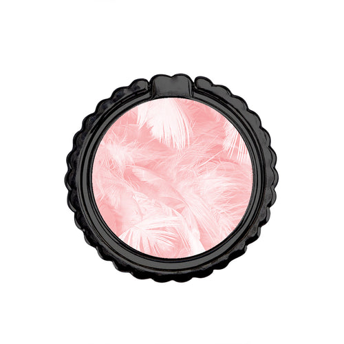 Boho Pink Feather - Μεταλλικό Δαχτυλίδι Κινητού
