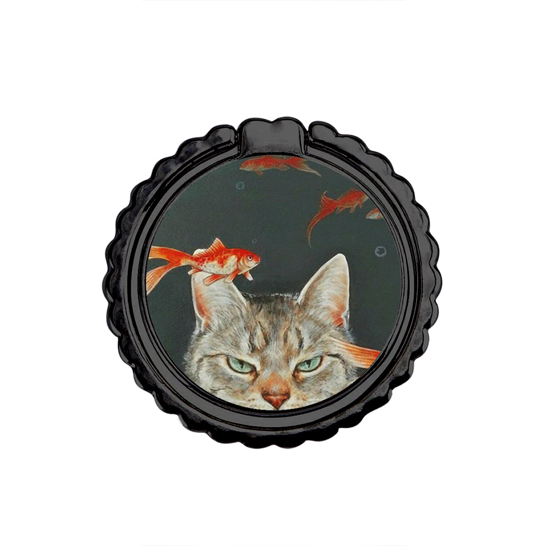 Cat Goldfish - Μεταλλικό Δαχτυλίδι Κινητού