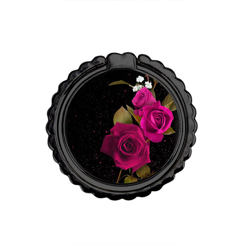 Flower Red Roses - Μεταλλικό Δαχτυλίδι Κινητού