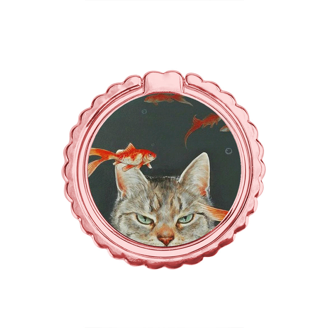 Cat Goldfish - Μεταλλικό Δαχτυλίδι Κινητού