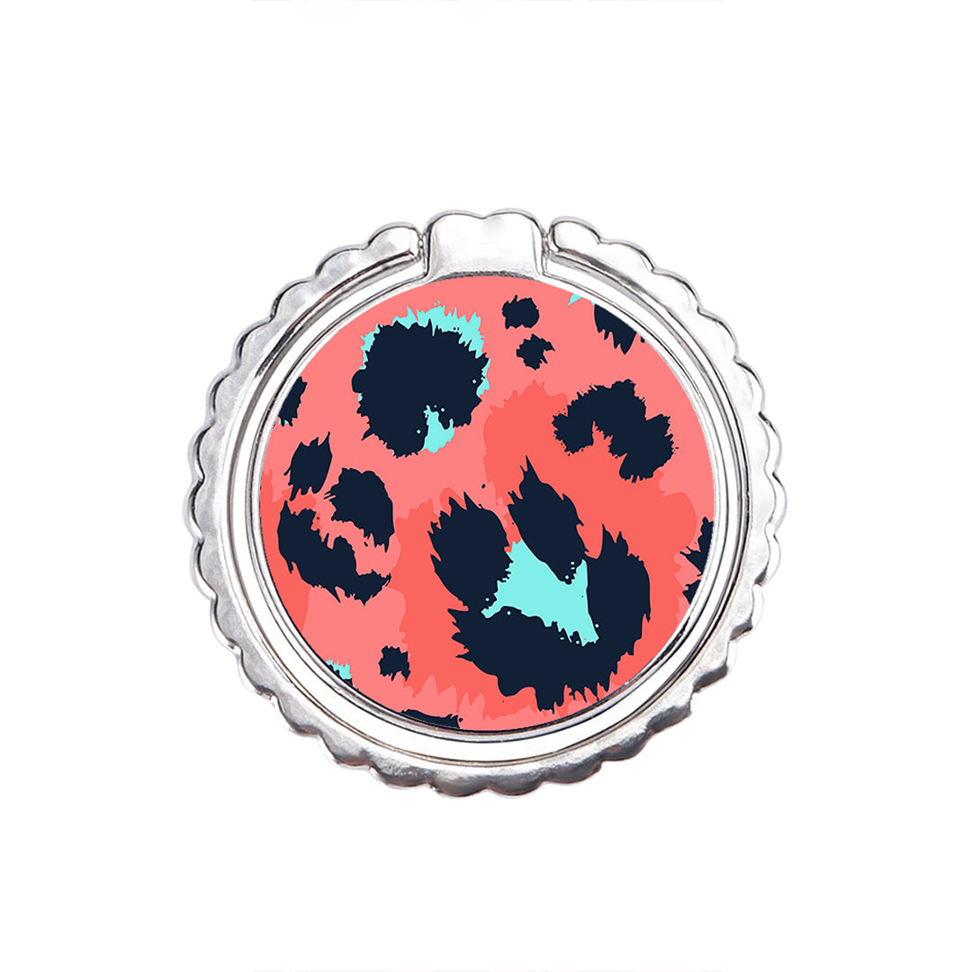 Animal Pink Leopard - Μεταλλικό Δαχτυλίδι Κινητού