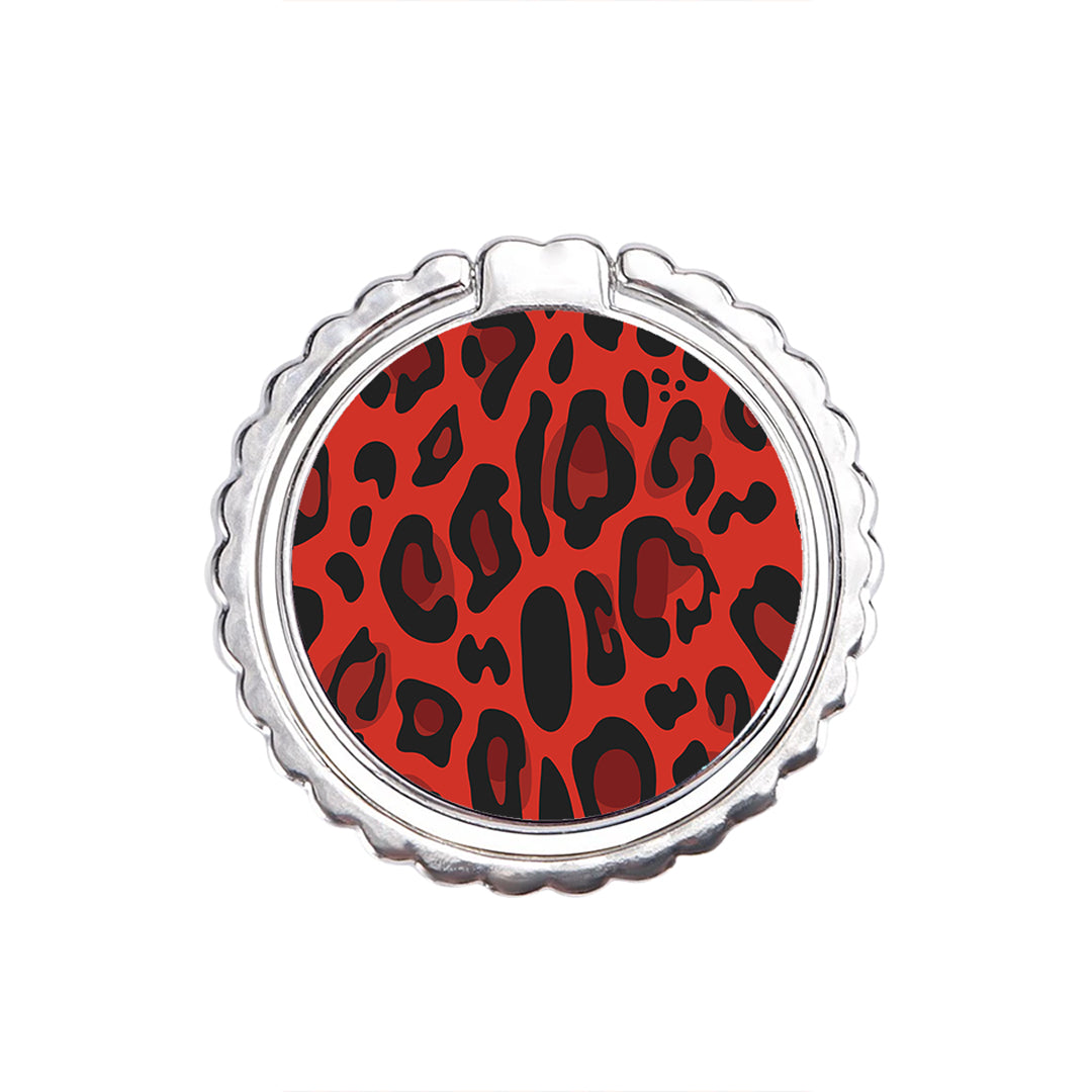 Animal Red Leopard - Μεταλλικό Δαχτυλίδι Κινητού