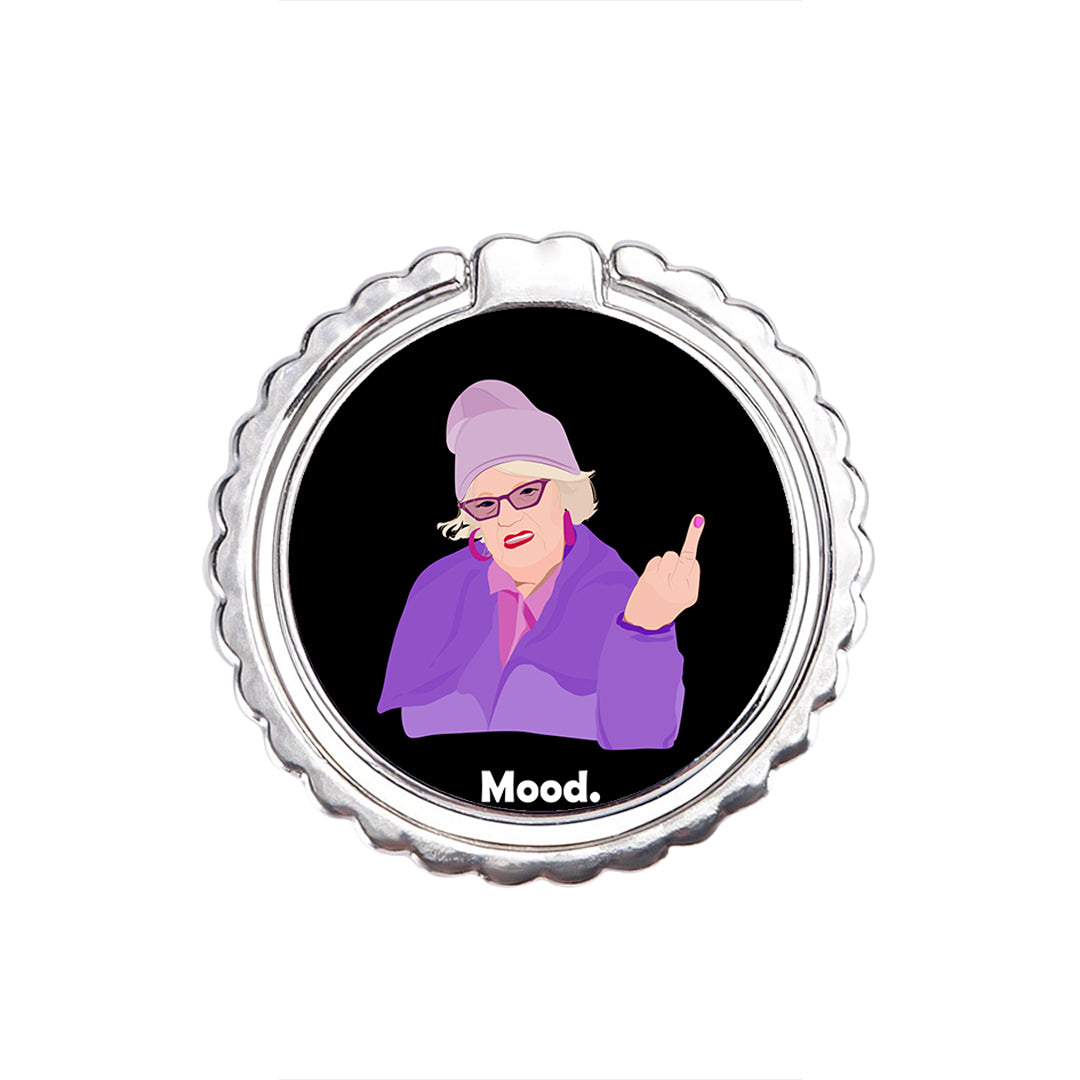 Grandma Mood Black - Μεταλλικό Δαχτυλίδι Κινητού