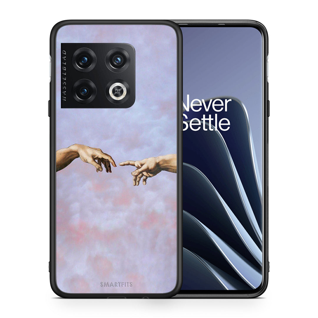 Θήκη OnePlus 10 Pro Adam Hand από τη Smartfits με σχέδιο στο πίσω μέρος και μαύρο περίβλημα | OnePlus 10 Pro Adam Hand case with colorful back and black bezels