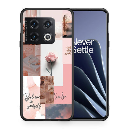 Θήκη OnePlus 10 Pro Aesthetic Collage από τη Smartfits με σχέδιο στο πίσω μέρος και μαύρο περίβλημα | OnePlus 10 Pro Aesthetic Collage case with colorful back and black bezels