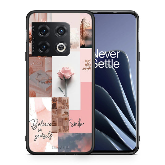 Θήκη OnePlus 10 Pro Aesthetic Collage από τη Smartfits με σχέδιο στο πίσω μέρος και μαύρο περίβλημα | OnePlus 10 Pro Aesthetic Collage case with colorful back and black bezels