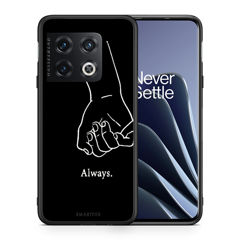 Θήκη Αγίου Βαλεντίνου OnePlus 10 Pro Always & Forever 1 από τη Smartfits με σχέδιο στο πίσω μέρος και μαύρο περίβλημα | OnePlus 10 Pro Always & Forever 1 case with colorful back and black bezels