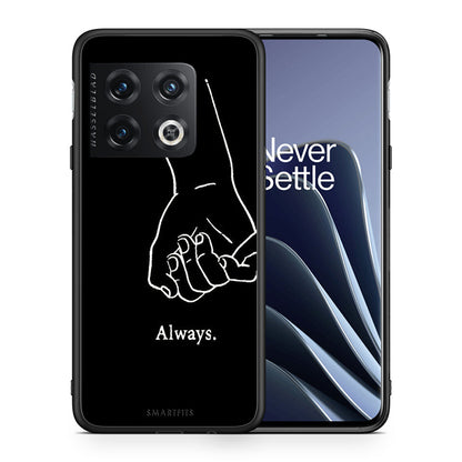 Θήκη Αγίου Βαλεντίνου OnePlus 10 Pro Always & Forever 1 από τη Smartfits με σχέδιο στο πίσω μέρος και μαύρο περίβλημα | OnePlus 10 Pro Always & Forever 1 case with colorful back and black bezels
