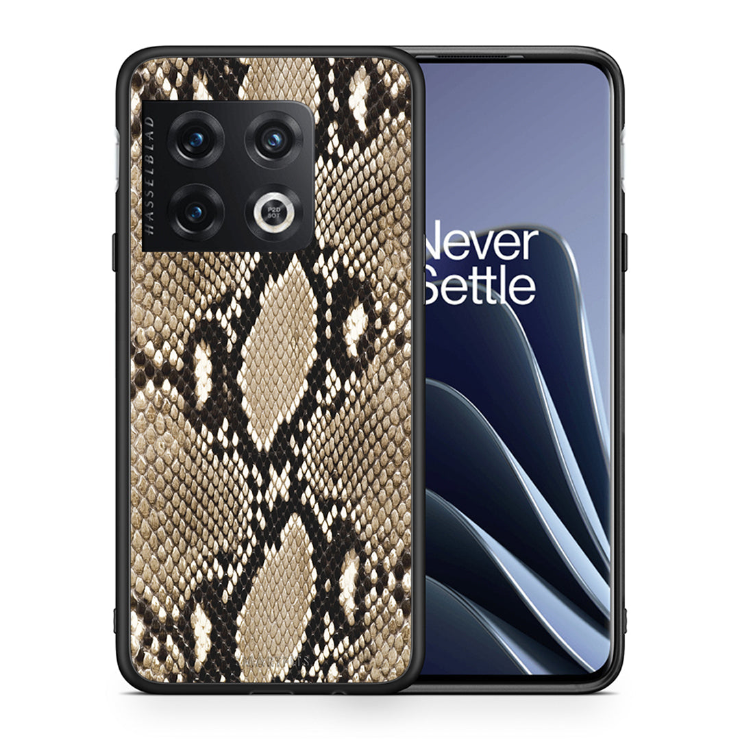 Θήκη OnePlus 10 Pro Fashion Snake Animal από τη Smartfits με σχέδιο στο πίσω μέρος και μαύρο περίβλημα | OnePlus 10 Pro Fashion Snake Animal case with colorful back and black bezels
