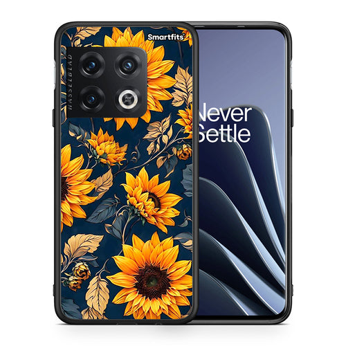 Θήκη OnePlus 10 Pro Autumn Sunflowers από τη Smartfits με σχέδιο στο πίσω μέρος και μαύρο περίβλημα | OnePlus 10 Pro Autumn Sunflowers case with colorful back and black bezels
