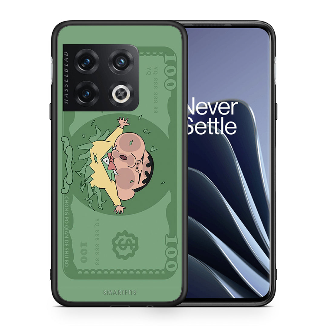 Θήκη Αγίου Βαλεντίνου OnePlus 10 Pro Big Money από τη Smartfits με σχέδιο στο πίσω μέρος και μαύρο περίβλημα | OnePlus 10 Pro Big Money case with colorful back and black bezels