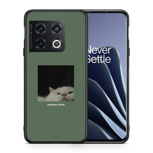 Θήκη OnePlus 10 Pro Bitch Surprise από τη Smartfits με σχέδιο στο πίσω μέρος και μαύρο περίβλημα | OnePlus 10 Pro Bitch Surprise case with colorful back and black bezels