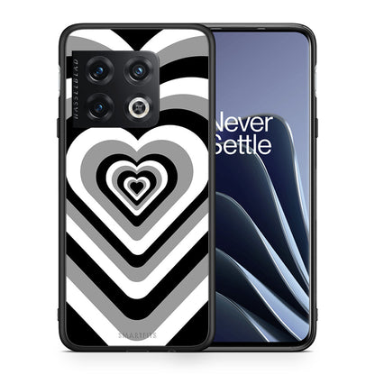 Θήκη OnePlus 10 Pro Black Hearts από τη Smartfits με σχέδιο στο πίσω μέρος και μαύρο περίβλημα | OnePlus 10 Pro Black Hearts case with colorful back and black bezels