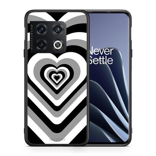 Θήκη OnePlus 10 Pro Black Hearts από τη Smartfits με σχέδιο στο πίσω μέρος και μαύρο περίβλημα | OnePlus 10 Pro Black Hearts case with colorful back and black bezels