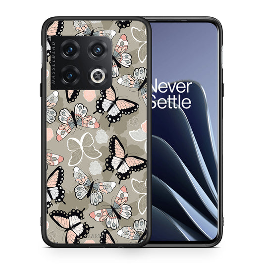 Θήκη OnePlus 10 Pro Butterflies Boho από τη Smartfits με σχέδιο στο πίσω μέρος και μαύρο περίβλημα | OnePlus 10 Pro Butterflies Boho case with colorful back and black bezels