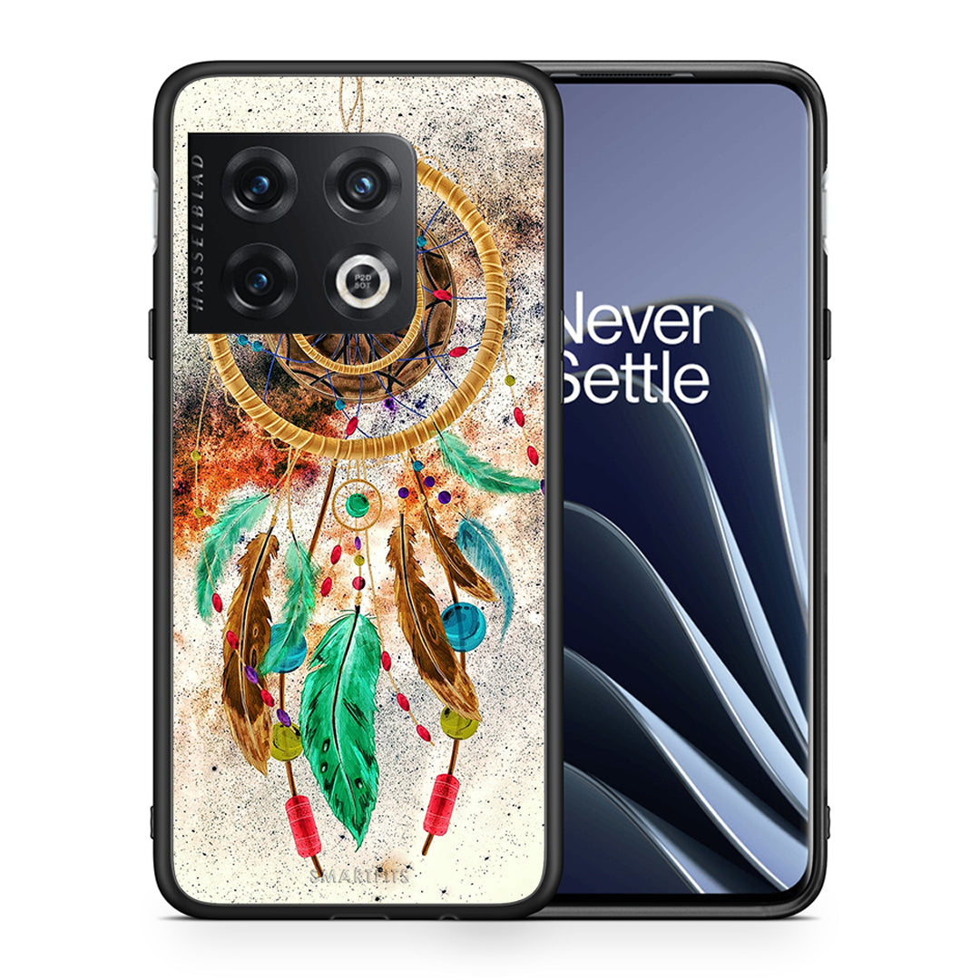 Θήκη OnePlus 10 Pro DreamCatcher Boho από τη Smartfits με σχέδιο στο πίσω μέρος και μαύρο περίβλημα | OnePlus 10 Pro DreamCatcher Boho case with colorful back and black bezels