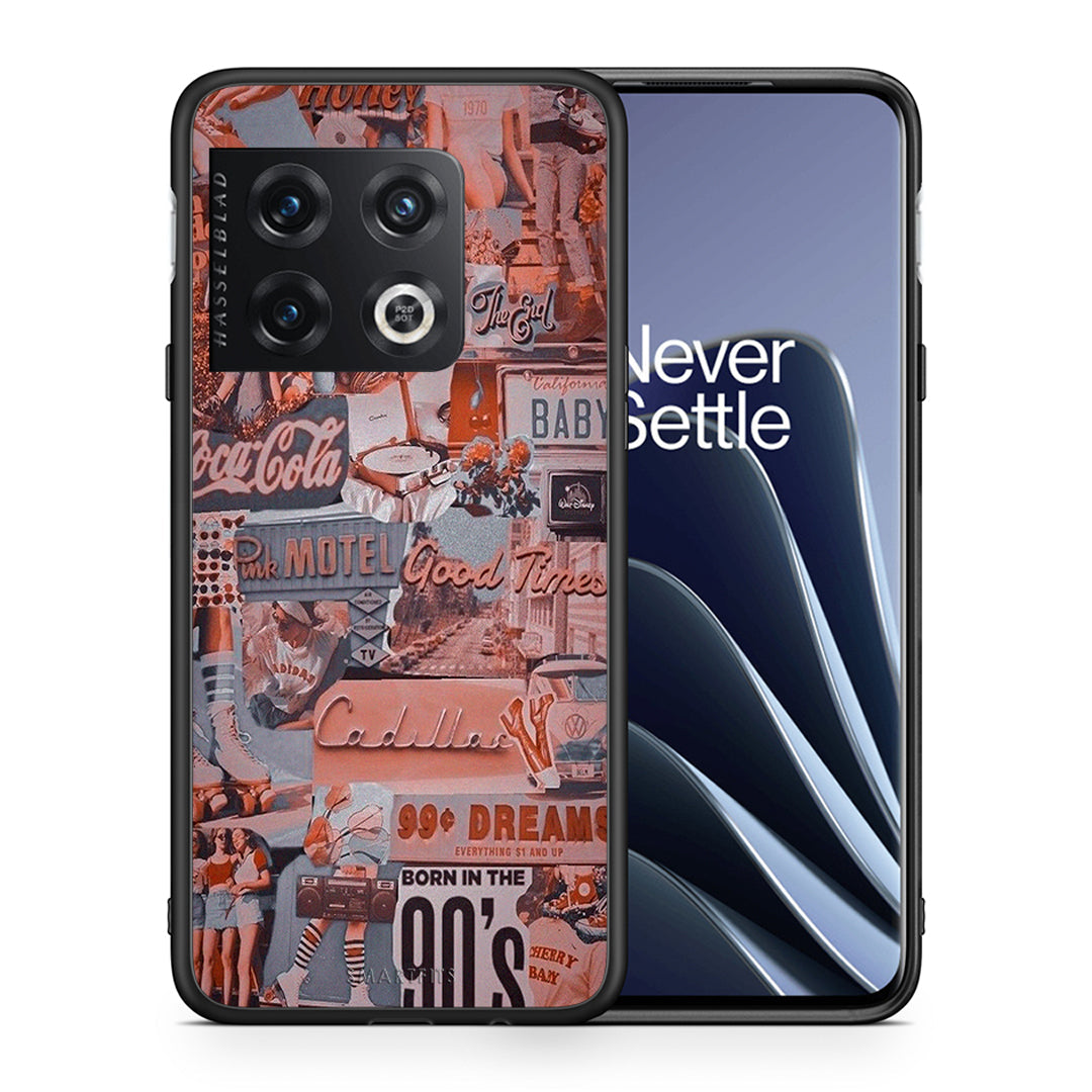 Θήκη OnePlus 10 Pro Born In 90s από τη Smartfits με σχέδιο στο πίσω μέρος και μαύρο περίβλημα | OnePlus 10 Pro Born In 90s case with colorful back and black bezels