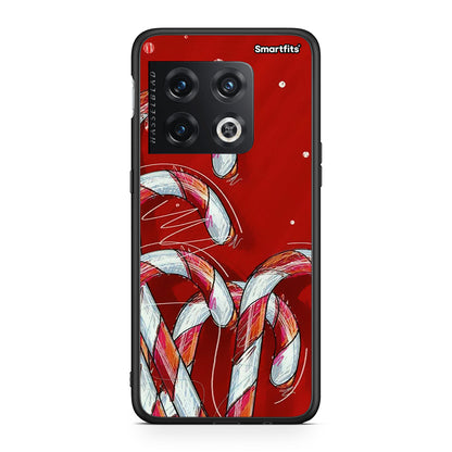 OnePlus 10 Pro Candy Cane θήκη από τη Smartfits με σχέδιο στο πίσω μέρος και μαύρο περίβλημα | Smartphone case with colorful back and black bezels by Smartfits