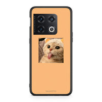 Thumbnail for OnePlus 10 Pro Cat Tongue θήκη από τη Smartfits με σχέδιο στο πίσω μέρος και μαύρο περίβλημα | Smartphone case with colorful back and black bezels by Smartfits