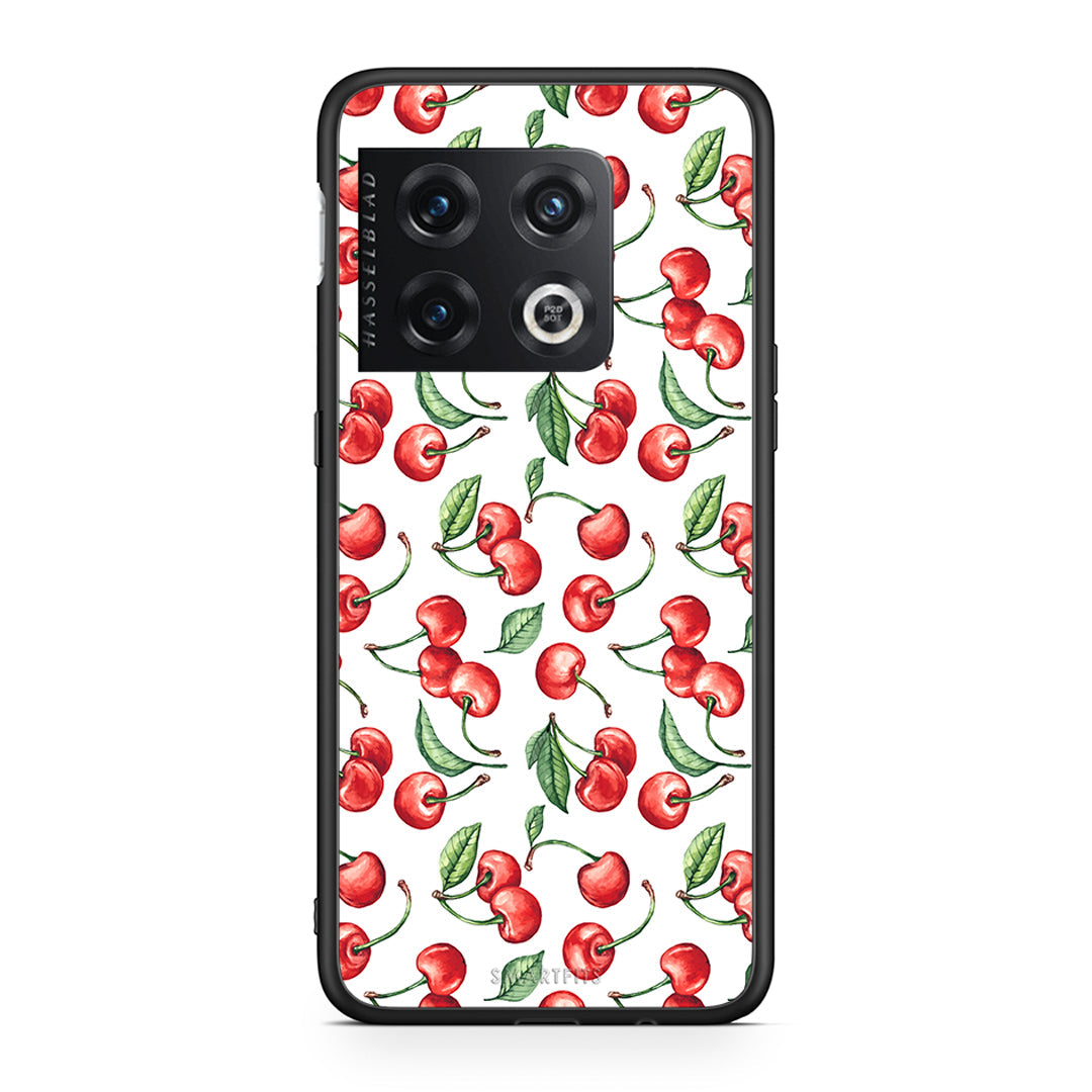 OnePlus 10 Pro Cherry Summer θήκη από τη Smartfits με σχέδιο στο πίσω μέρος και μαύρο περίβλημα | Smartphone case with colorful back and black bezels by Smartfits