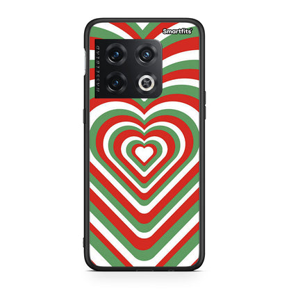 OnePlus 10 Pro Christmas Hearts θήκη από τη Smartfits με σχέδιο στο πίσω μέρος και μαύρο περίβλημα | Smartphone case with colorful back and black bezels by Smartfits