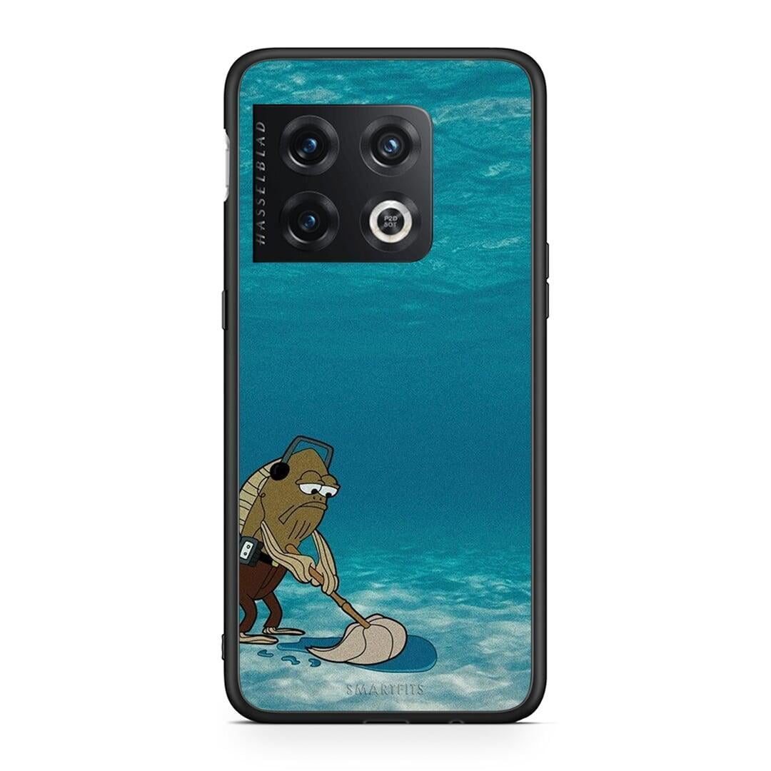 OnePlus 10 Pro Clean The Ocean Θήκη από τη Smartfits με σχέδιο στο πίσω μέρος και μαύρο περίβλημα | Smartphone case with colorful back and black bezels by Smartfits