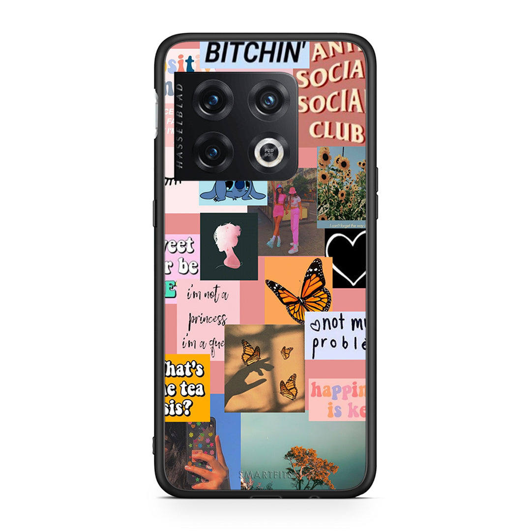 OnePlus 10 Pro Collage Bitchin Θήκη Αγίου Βαλεντίνου από τη Smartfits με σχέδιο στο πίσω μέρος και μαύρο περίβλημα | Smartphone case with colorful back and black bezels by Smartfits