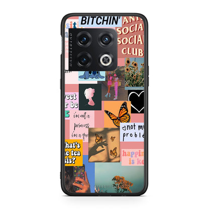 OnePlus 10 Pro Collage Bitchin Θήκη Αγίου Βαλεντίνου από τη Smartfits με σχέδιο στο πίσω μέρος και μαύρο περίβλημα | Smartphone case with colorful back and black bezels by Smartfits