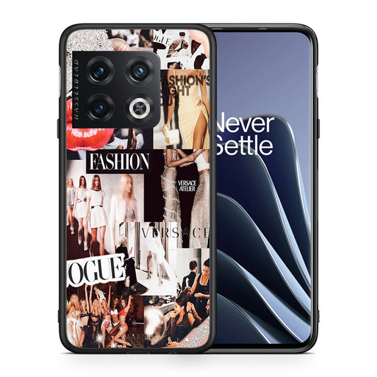 Θήκη Αγίου Βαλεντίνου OnePlus 10 Pro Collage Fashion από τη Smartfits με σχέδιο στο πίσω μέρος και μαύρο περίβλημα | OnePlus 10 Pro Collage Fashion case with colorful back and black bezels