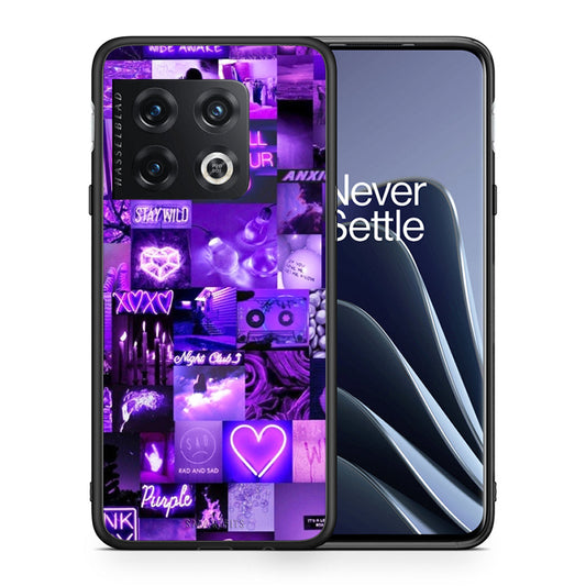 Θήκη Αγίου Βαλεντίνου OnePlus 10 Pro Collage Stay Wild από τη Smartfits με σχέδιο στο πίσω μέρος και μαύρο περίβλημα | OnePlus 10 Pro Collage Stay Wild case with colorful back and black bezels