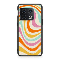Thumbnail for OnePlus 10 Pro Colourful Waves θήκη από τη Smartfits με σχέδιο στο πίσω μέρος και μαύρο περίβλημα | Smartphone case with colorful back and black bezels by Smartfits