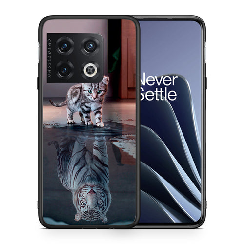 Θήκη OnePlus 10 Pro Tiger Cute από τη Smartfits με σχέδιο στο πίσω μέρος και μαύρο περίβλημα | OnePlus 10 Pro Tiger Cute case with colorful back and black bezels