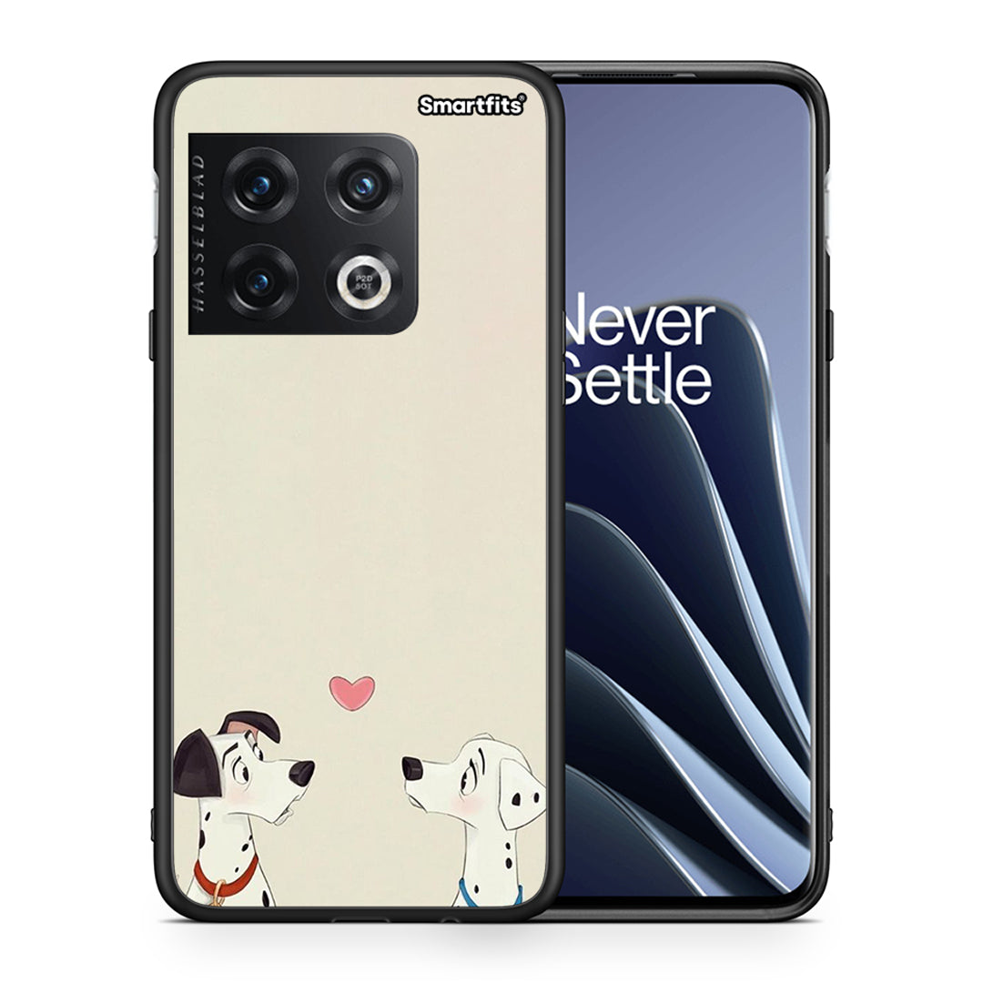 Θήκη OnePlus 10 Pro Dalmatians Love από τη Smartfits με σχέδιο στο πίσω μέρος και μαύρο περίβλημα | OnePlus 10 Pro Dalmatians Love case with colorful back and black bezels