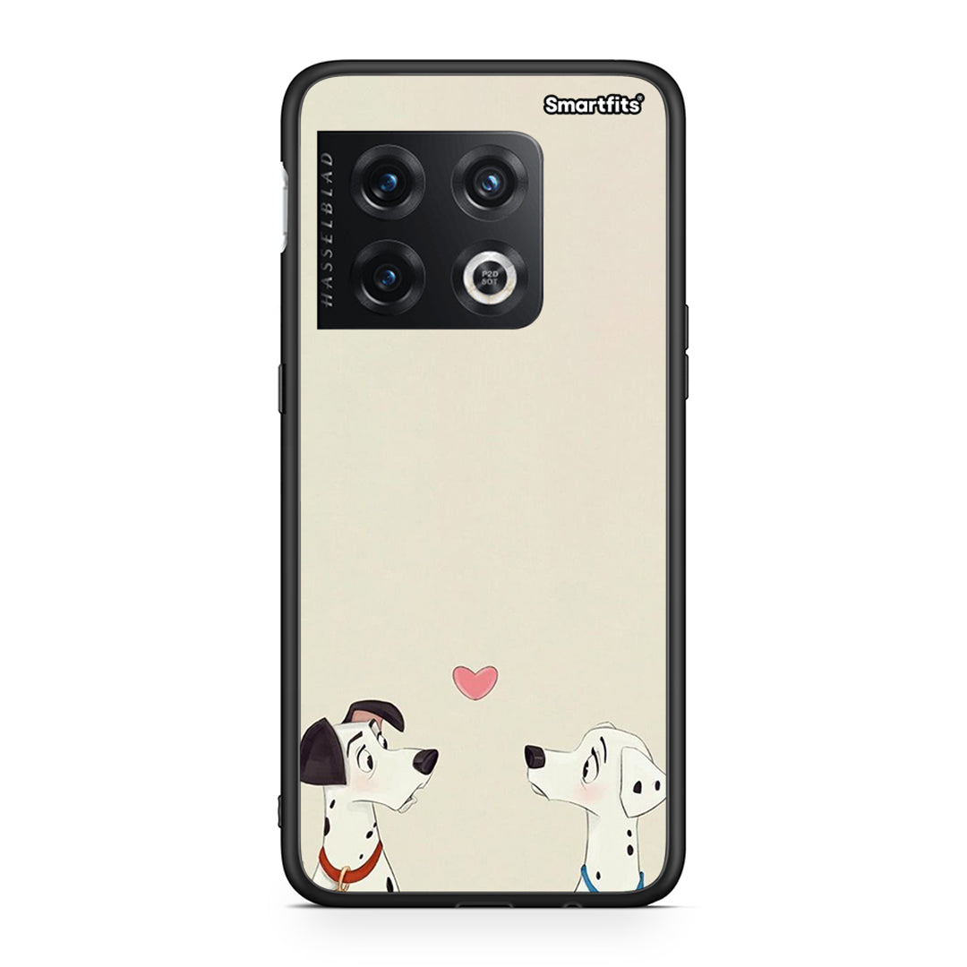 OnePlus 10 Pro Dalmatians Love θήκη από τη Smartfits με σχέδιο στο πίσω μέρος και μαύρο περίβλημα | Smartphone case with colorful back and black bezels by Smartfits