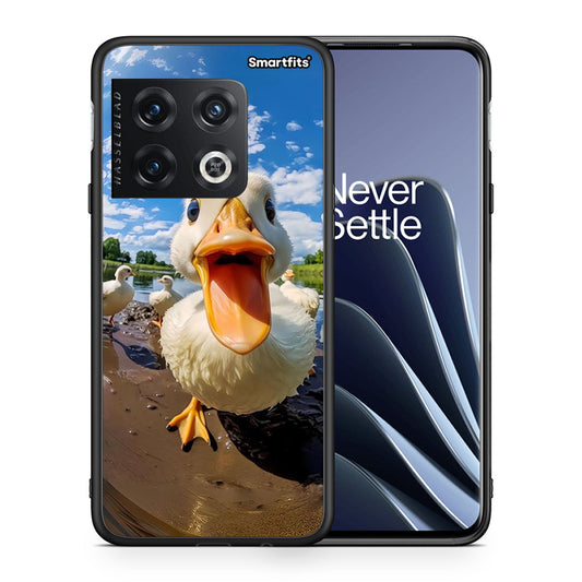 Θήκη OnePlus 10 Pro Duck Face από τη Smartfits με σχέδιο στο πίσω μέρος και μαύρο περίβλημα | OnePlus 10 Pro Duck Face case with colorful back and black bezels