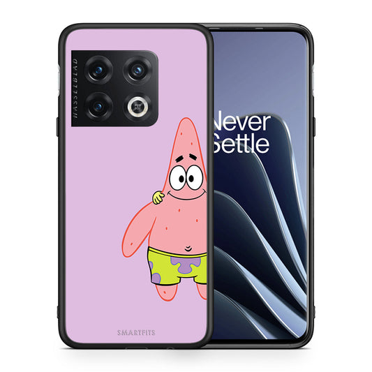 Θήκη OnePlus 10 Pro Friends Patrick από τη Smartfits με σχέδιο στο πίσω μέρος και μαύρο περίβλημα | OnePlus 10 Pro Friends Patrick case with colorful back and black bezels