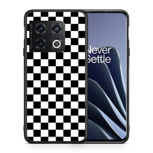 Θήκη OnePlus 10 Pro Squares Geometric από τη Smartfits με σχέδιο στο πίσω μέρος και μαύρο περίβλημα | OnePlus 10 Pro Squares Geometric case with colorful back and black bezels