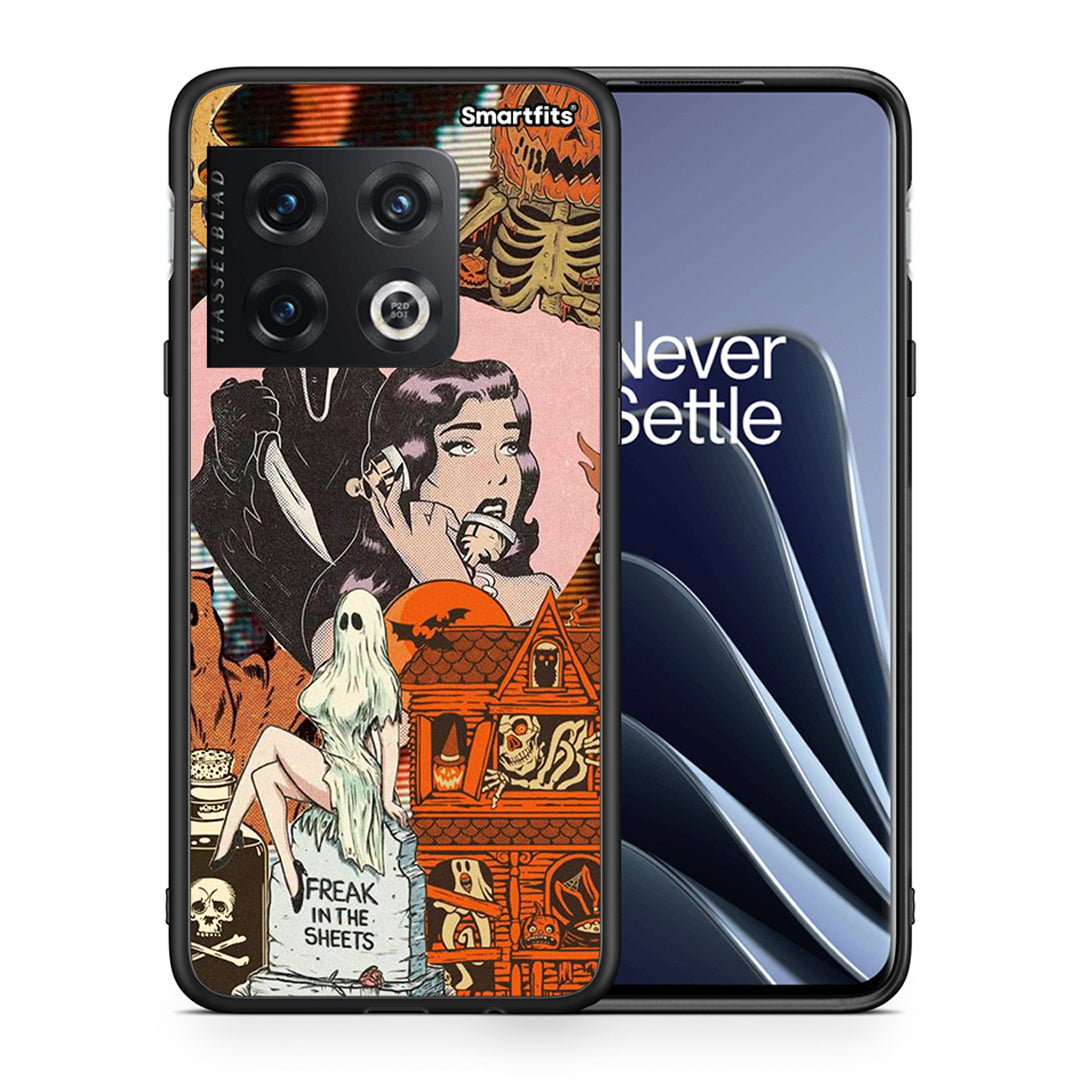 Θήκη OnePlus 10 Pro Halloween Collage από τη Smartfits με σχέδιο στο πίσω μέρος και μαύρο περίβλημα | OnePlus 10 Pro Halloween Collage case with colorful back and black bezels