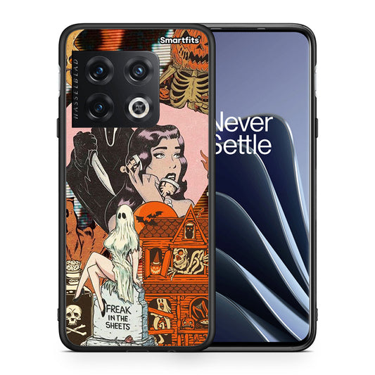 Θήκη OnePlus 10 Pro Halloween Collage από τη Smartfits με σχέδιο στο πίσω μέρος και μαύρο περίβλημα | OnePlus 10 Pro Halloween Collage case with colorful back and black bezels