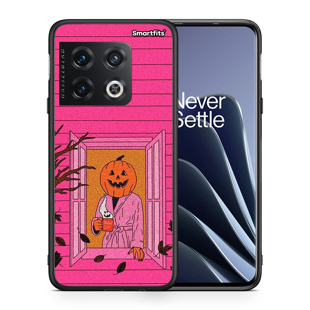 Θήκη OnePlus 10 Pro Halloween Pumpkin Lady από τη Smartfits με σχέδιο στο πίσω μέρος και μαύρο περίβλημα | OnePlus 10 Pro Halloween Pumpkin Lady case with colorful back and black bezels