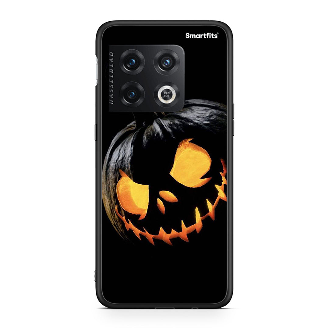 OnePlus 10 Pro Halloween Scary Pumpkin θήκη από τη Smartfits με σχέδιο στο πίσω μέρος και μαύρο περίβλημα | Smartphone case with colorful back and black bezels by Smartfits