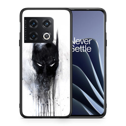 Θήκη OnePlus 10 Pro Paint Bat Hero από τη Smartfits με σχέδιο στο πίσω μέρος και μαύρο περίβλημα | OnePlus 10 Pro Paint Bat Hero case with colorful back and black bezels