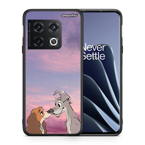 Θήκη OnePlus 10 Pro Lady And Tramp από τη Smartfits με σχέδιο στο πίσω μέρος και μαύρο περίβλημα | OnePlus 10 Pro Lady And Tramp case with colorful back and black bezels