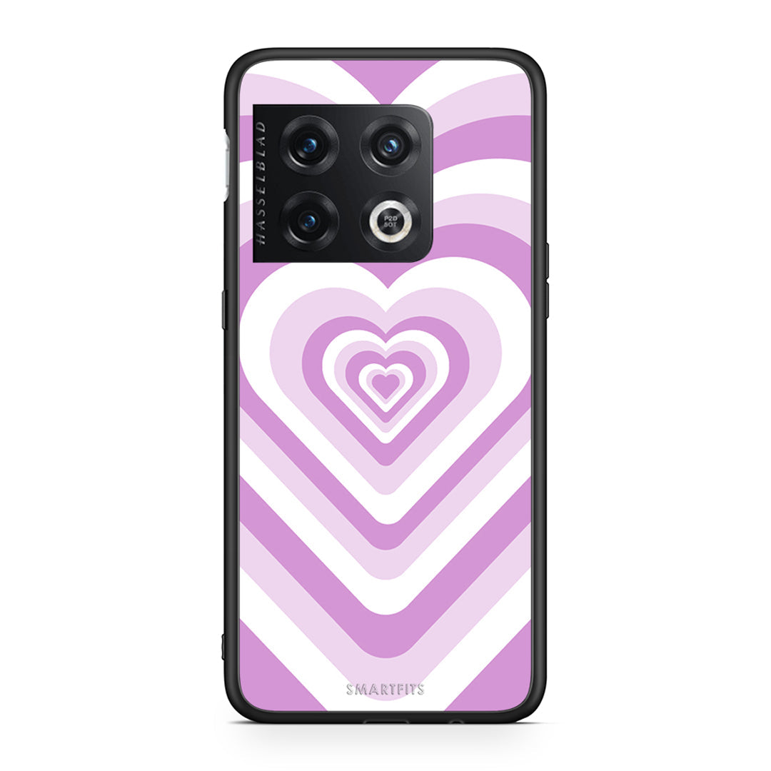 OnePlus 10 Pro Lilac Hearts θήκη από τη Smartfits με σχέδιο στο πίσω μέρος και μαύρο περίβλημα | Smartphone case with colorful back and black bezels by Smartfits