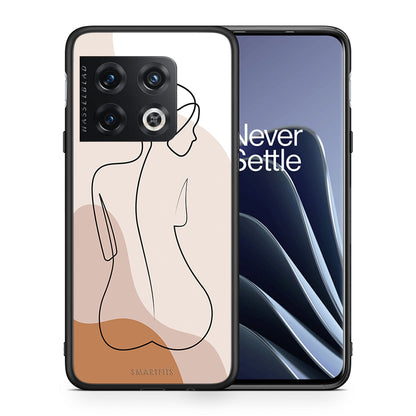 Θήκη OnePlus 10 Pro LineArt Woman από τη Smartfits με σχέδιο στο πίσω μέρος και μαύρο περίβλημα | OnePlus 10 Pro LineArt Woman case with colorful back and black bezels