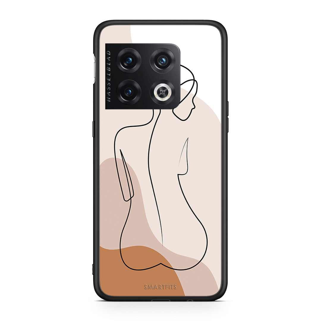 OnePlus 10 Pro LineArt Woman θήκη από τη Smartfits με σχέδιο στο πίσω μέρος και μαύρο περίβλημα | Smartphone case with colorful back and black bezels by Smartfits
