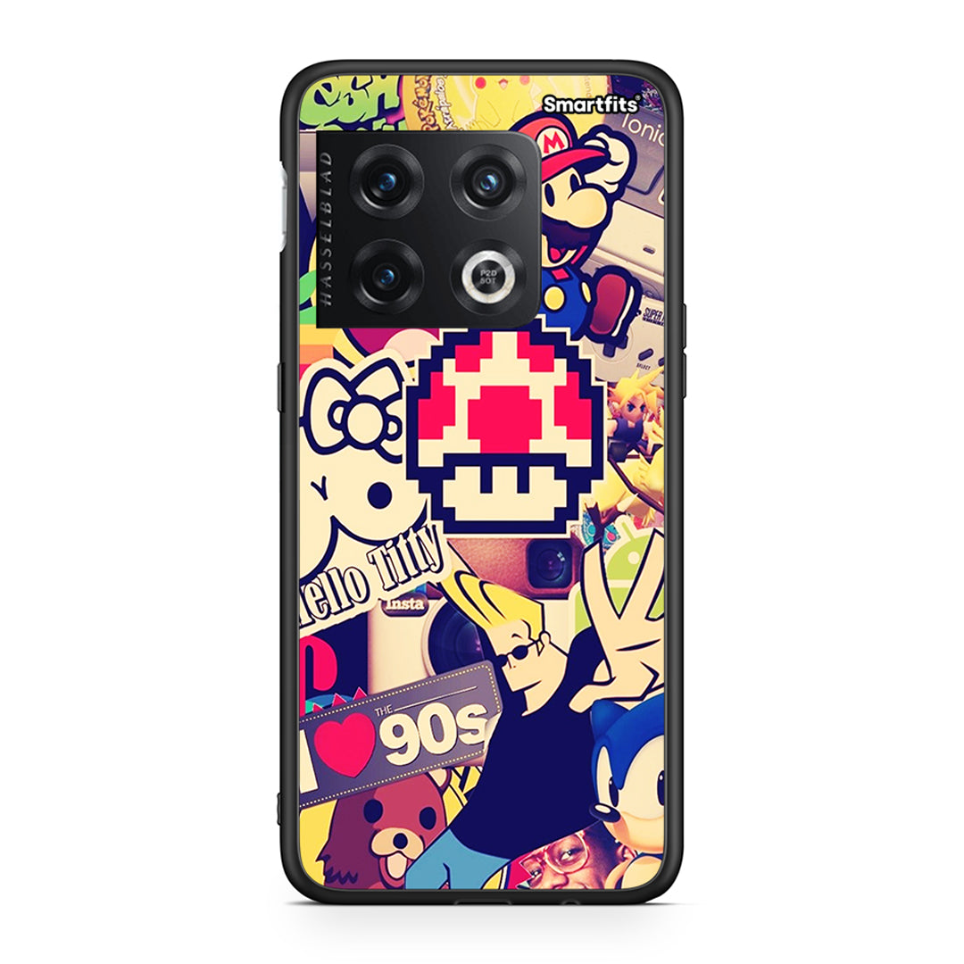 OnePlus 10 Pro Love The 90s θήκη από τη Smartfits με σχέδιο στο πίσω μέρος και μαύρο περίβλημα | Smartphone case with colorful back and black bezels by Smartfits