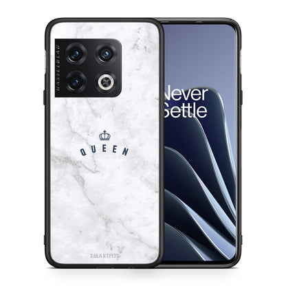 Θήκη OnePlus 10 Pro Queen Marble από τη Smartfits με σχέδιο στο πίσω μέρος και μαύρο περίβλημα | OnePlus 10 Pro Queen Marble case with colorful back and black bezels