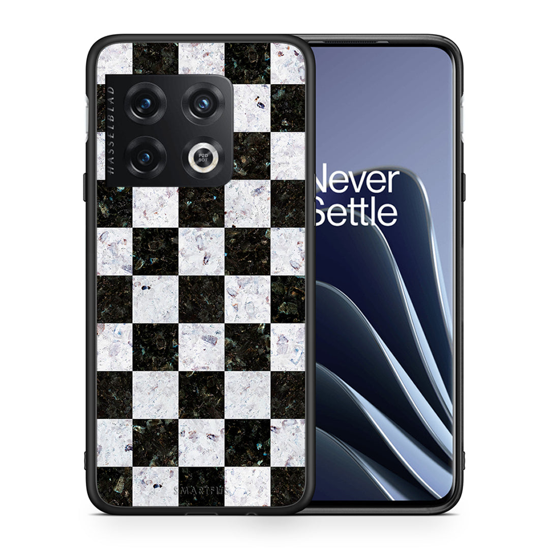 Θήκη OnePlus 10 Pro Square Geometric Marble από τη Smartfits με σχέδιο στο πίσω μέρος και μαύρο περίβλημα | OnePlus 10 Pro Square Geometric Marble case with colorful back and black bezels